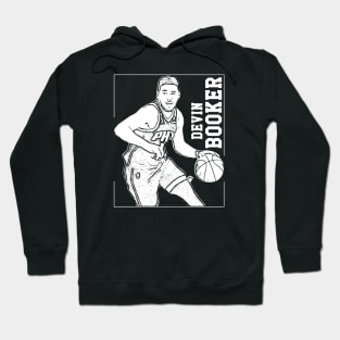 Devin Booker || white retro Hoodie